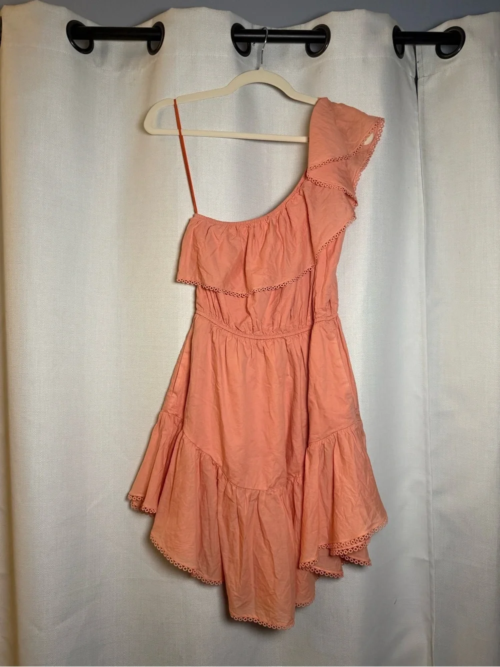 Free People Endless Summer Lovers Lane One Shoulder Dress Peach Pink Size Small